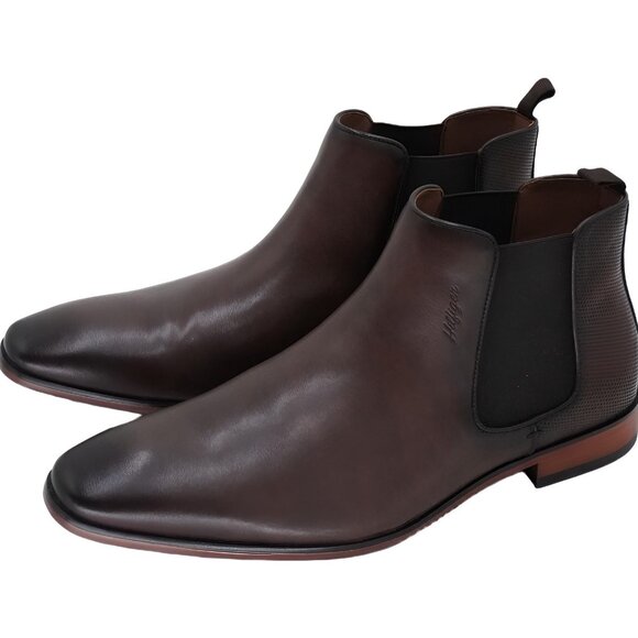 Tommy Hilfiger Men\'s Sesame Chelsea Dress Boots Dark Brown 13M main image 5